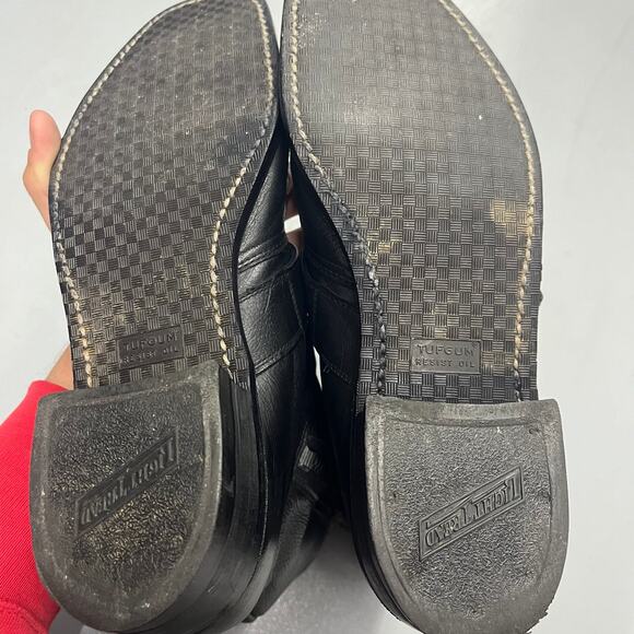 True Vintage 1960's 70's Black Engineer Buckle Boots Talon Zipper Mens SZ 9 1/2 - Picture 7 of 7